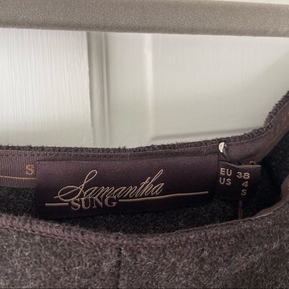 Samantha Sung Edith wool flannel pleat skirt Perfect condition Size US-4S EU-38 - Picture 3 of 5